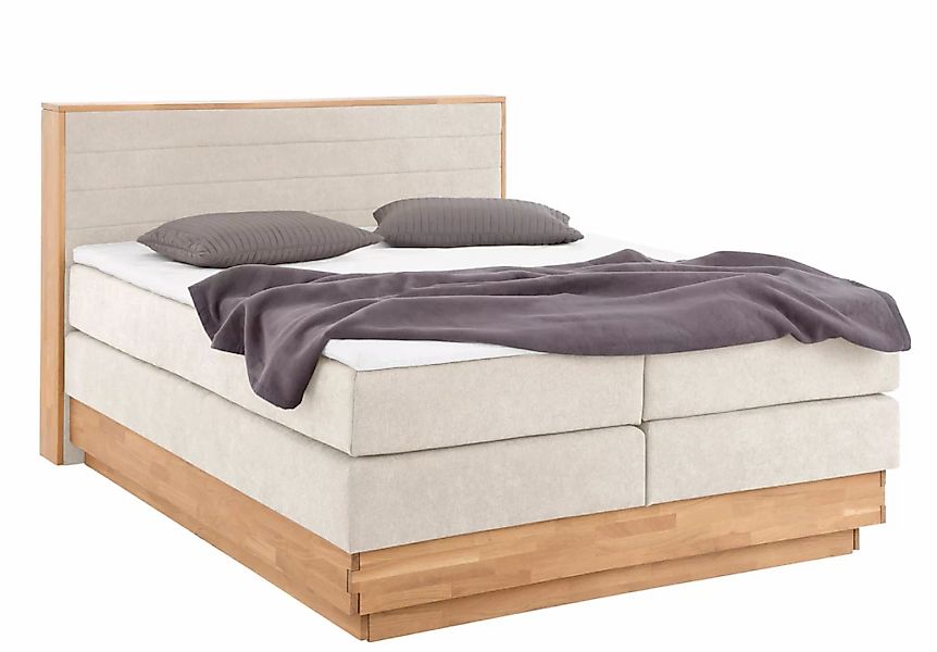 Home affaire Boxspringbett Cavan, Eiche, inkl. Bettkasten & Topper, verschi günstig online kaufen