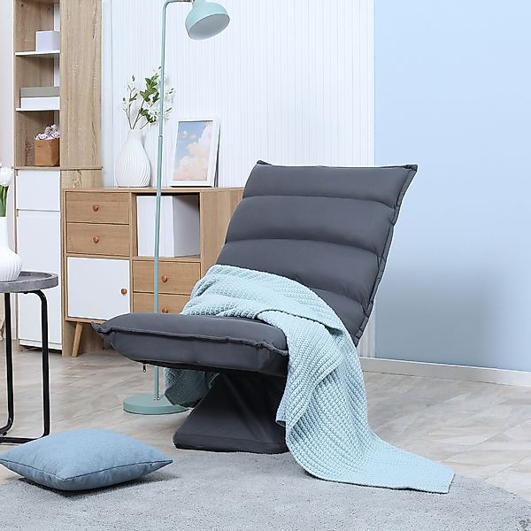 HOMCOM Relaxsessel Bodensofa 360° drehbar mit 5-stufig verstellbarer Rücken günstig online kaufen