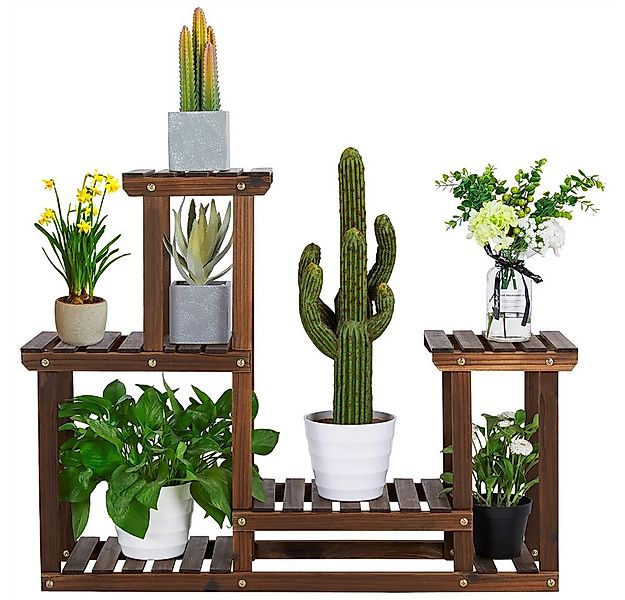 Yaheetech Blumenständer Pflanzenständer 5 Etagen, aus Holz, für Balkon/Gart günstig online kaufen