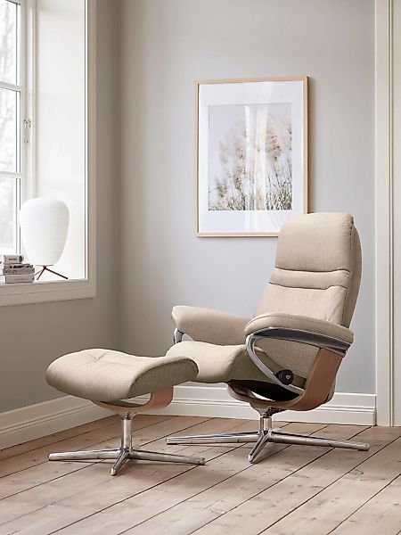 Stressless Fußhocker "Sunrise", mit Cross Base, Größe S, M & L, Holzakzent günstig online kaufen