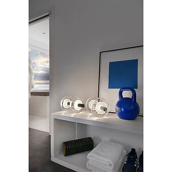 LED Tischleuchte Light Weight in Transparent und Schwarz 12W 800lm günstig online kaufen