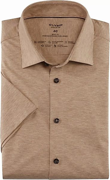 OLYMP Short Sleeve Hemd Level 5 24/Seven Beige - Größe 42 günstig online kaufen