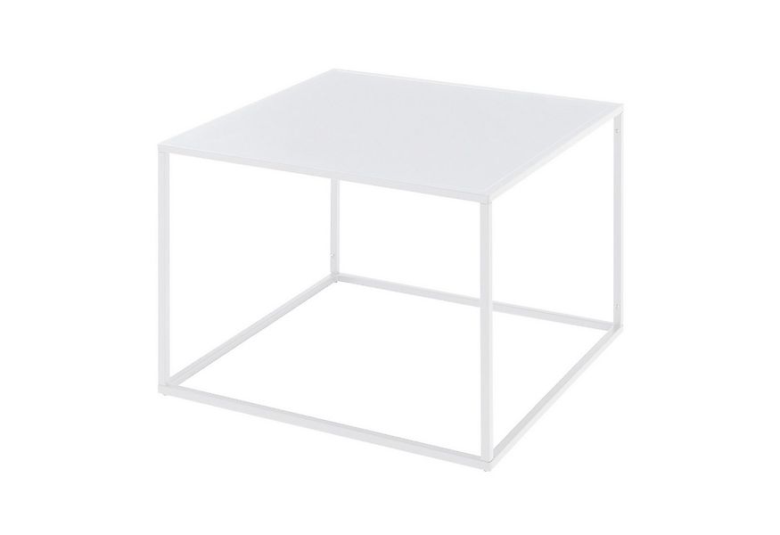 en.casa Couchtisch, »Solund« Beistelltisch Stahl 60x60x45 cm Weiß, matt günstig online kaufen