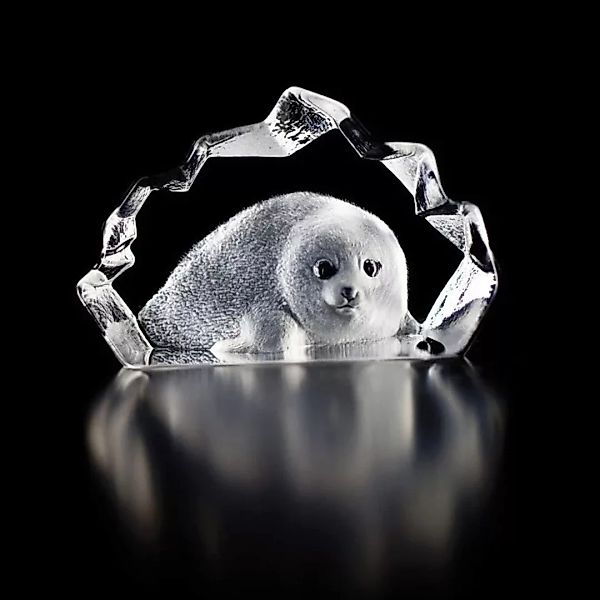 Wildlife Skulptur Robbenbaby glas günstig online kaufen