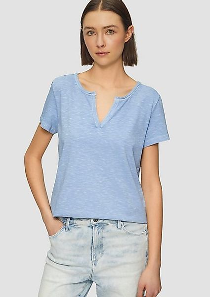 s.Oliver Kurzarmshirt T-Shirt mit Flammgarnstruktur Garment Dye günstig online kaufen