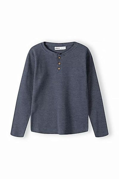 MINOTI Langarmshirt Waffel-Henley-T-Shirt (1y-14y) günstig online kaufen