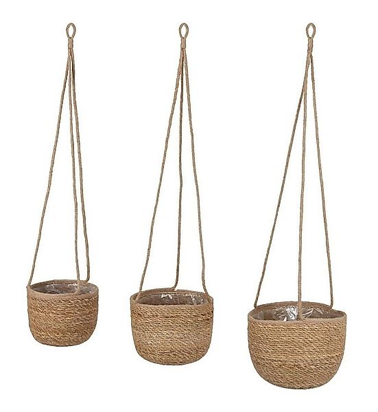 Spetebo Übertopf Seegras Blumenampel natur - 3er Set (Packung, 1 tlg), Gefl günstig online kaufen