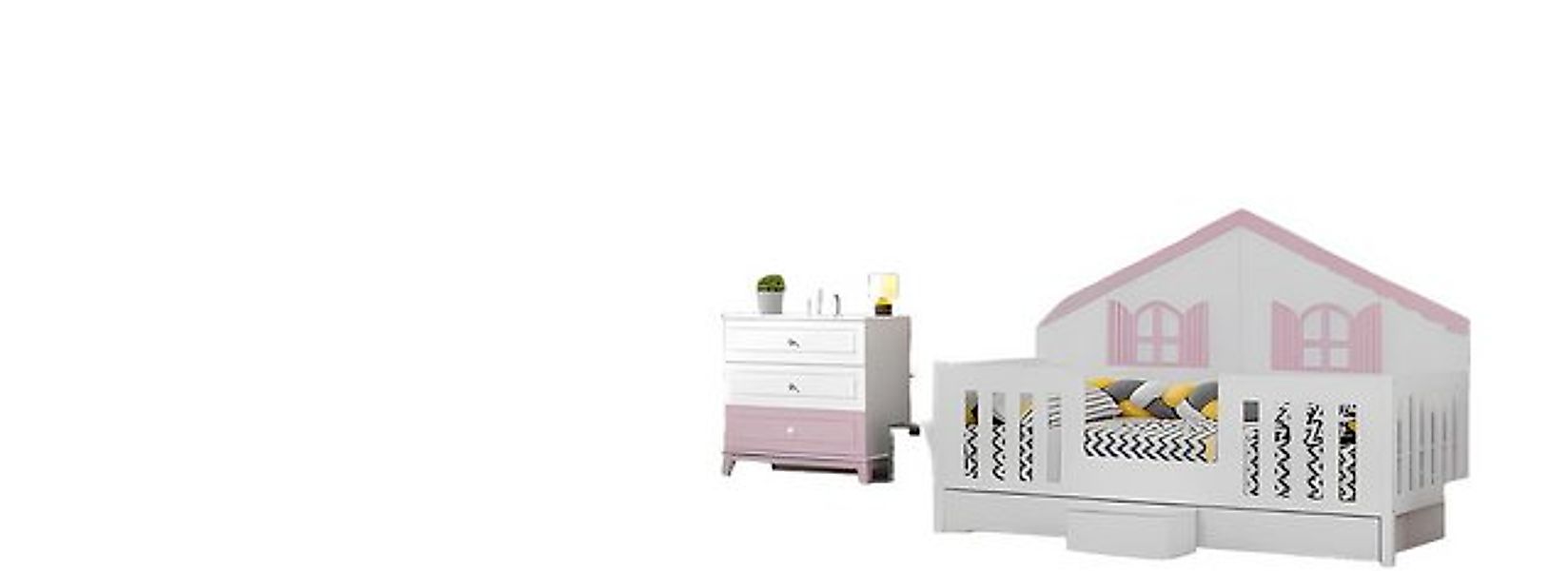 Xlmoebel Bett Kinderzimmer Set mit stilvollem Bett und Kleiderschrank (2tlg günstig online kaufen