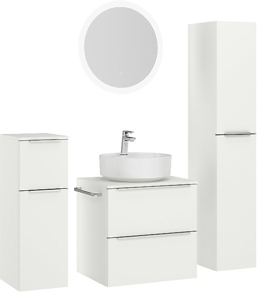 nobilia® Badmöbel-Set »Alvene«, (4 St., vormontiert, mit Soft-Close), inkl. günstig online kaufen