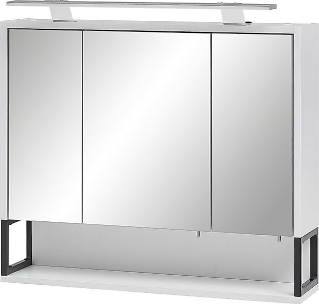 Schildmeyer Spiegelschrank "Limone" Breite 70 cm, 3-türig, LED-Beleuchtung, günstig online kaufen
