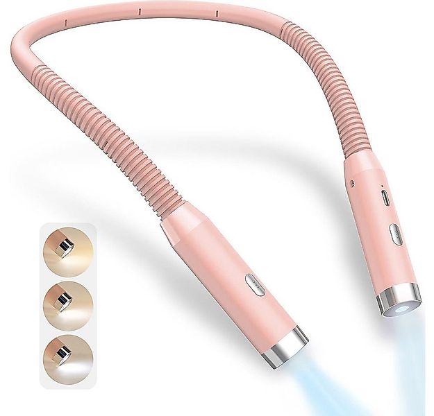 Jibenhome LED Leselampe Hals Leselampen, mit 3 Farben Buchlampe Aufladbar L günstig online kaufen