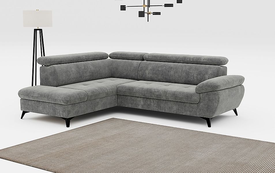 COTTA Ecksofa "Hudson L-Form, B: 256 cm" mit Kopfteilverstellung, optional günstig online kaufen