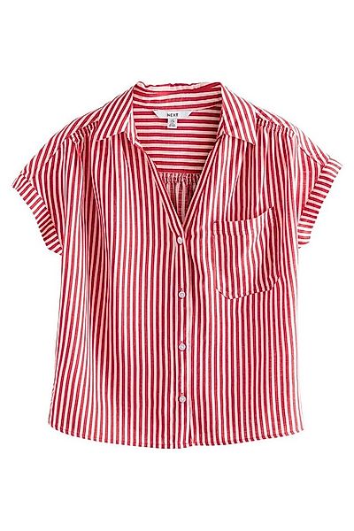 Next Kurzarmhemd Kurzarmbluse mit Leinenanteil (1-tlg) günstig online kaufen