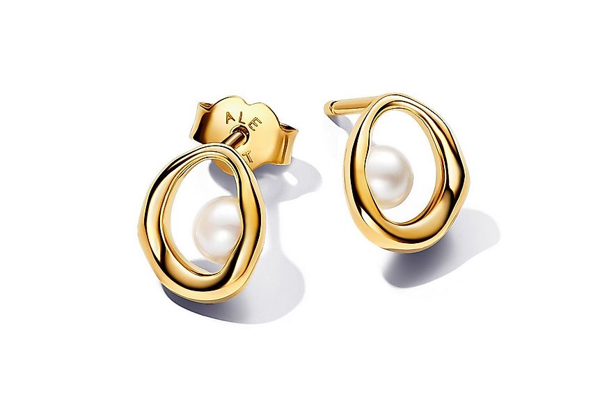 Pandora Paar Ohrstecker für Oval mit Goldfarben günstig online kaufen
