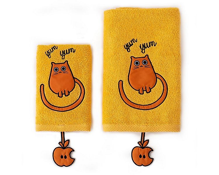MILK&MOO Duschtuch Milk&Moo Tombish Cat Kinder Handtuch Set – Weich, saugfä günstig online kaufen