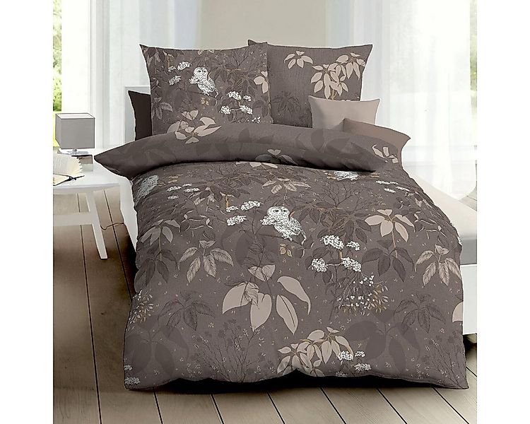 TRAUMSCHLAF Bettwäsche Schneeeule, Biber, 2 teilig, wunderbar kuschelige Bi günstig online kaufen