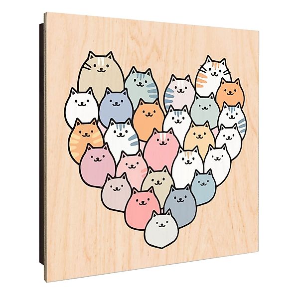 Banjado Großer Schlüsselkasten Holz 30x30cm Schwarz Scharnier Links 50 Hake günstig online kaufen