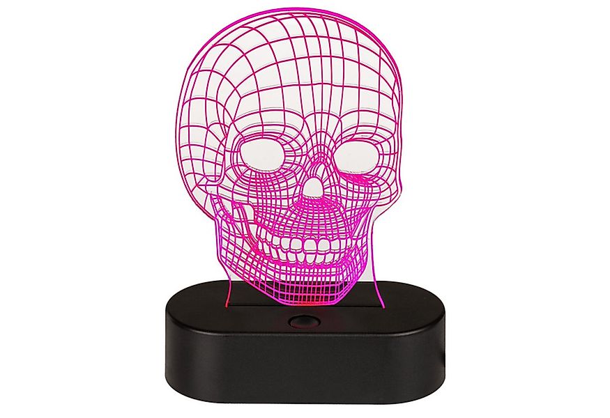 Out of the Blue Tischleuchte Totenkopf Dekolampe mit Farbwechsel und USB-Ka günstig online kaufen