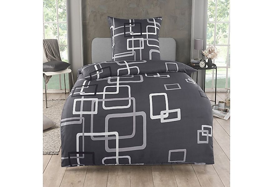 Kuscheli Bettwäsche 200x200 + 2x 80x80 cm atmungsaktiver Bettbezug, moderne günstig online kaufen