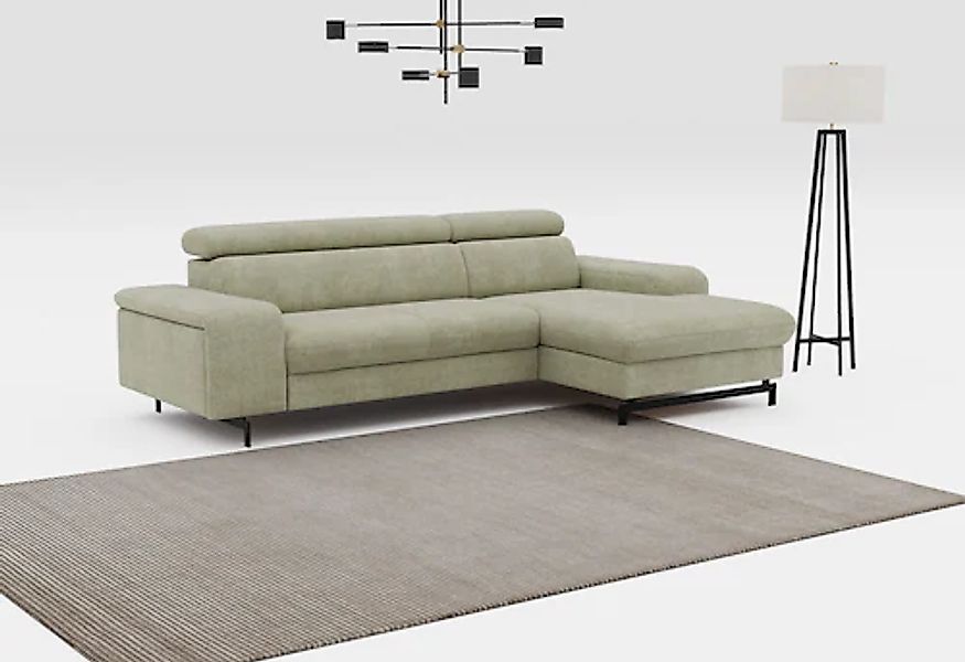 COTTA Ecksofa "Emma L-Form, B: 267 cm" mit Kopfteilverstellung, optional Be günstig online kaufen