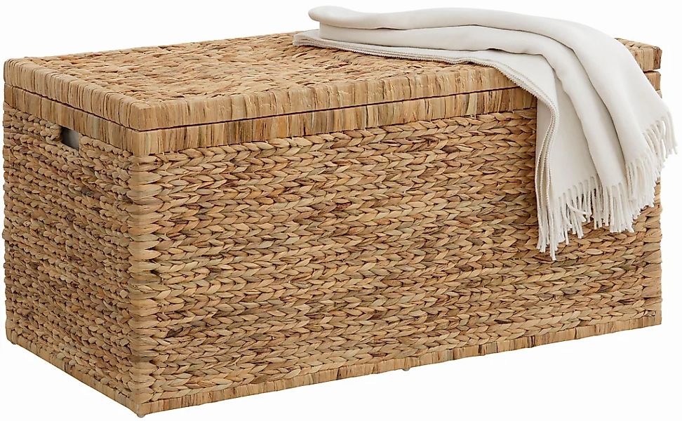 ARTRA Truhe Artra Design Geflecht Truhe Klappdeckel 95 cm natur BSCI beige günstig online kaufen