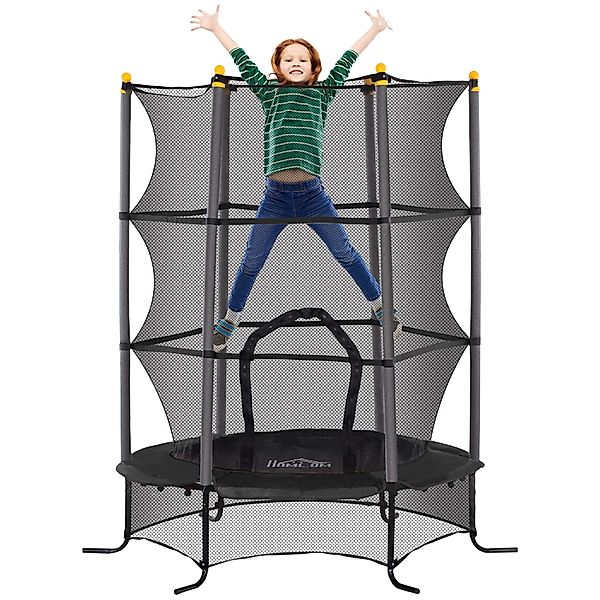 HOMCOM Kindertrampolin Ø163 cm, mit Sicherheitsnetz, günstig online kaufen
