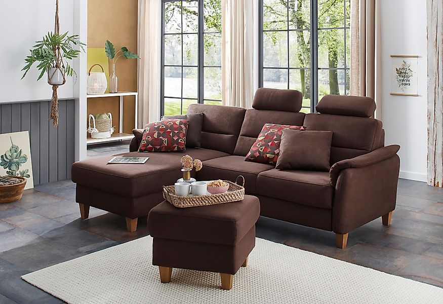 Home affaire Ecksofa Palmera L-Form, Federkern, günstig online kaufen
