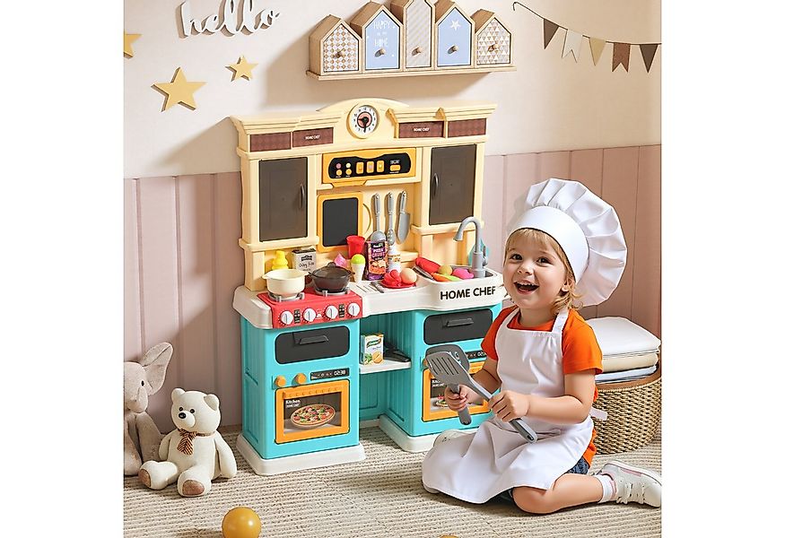 AIYAPLAY Spielküche für 3-6 Jahre Kinder Kunststoff, mit Musik, Mehrfarbig günstig online kaufen