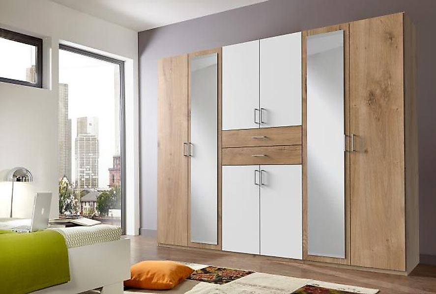 Drehtürenschrank DIVER von Wimex 270cm plankeneiche/weiß günstig online kaufen