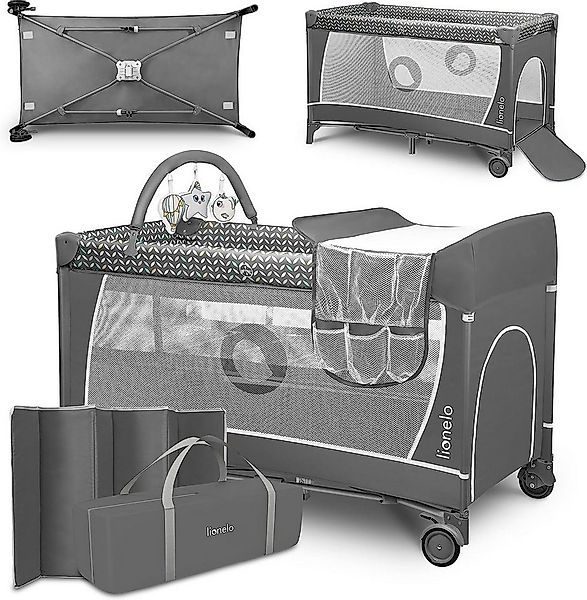 lionelo Baby-Reisebett FLOWER, 4in1:Laufstall Baby, Wickeltisch, Zwei Matra günstig online kaufen