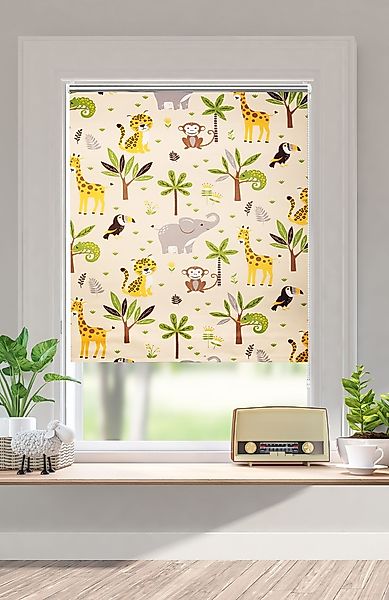 Lüttenhütt Rollo »Jungle«, Lichtschutz, Sichtschutz, ohne Bohren, freihänge günstig online kaufen