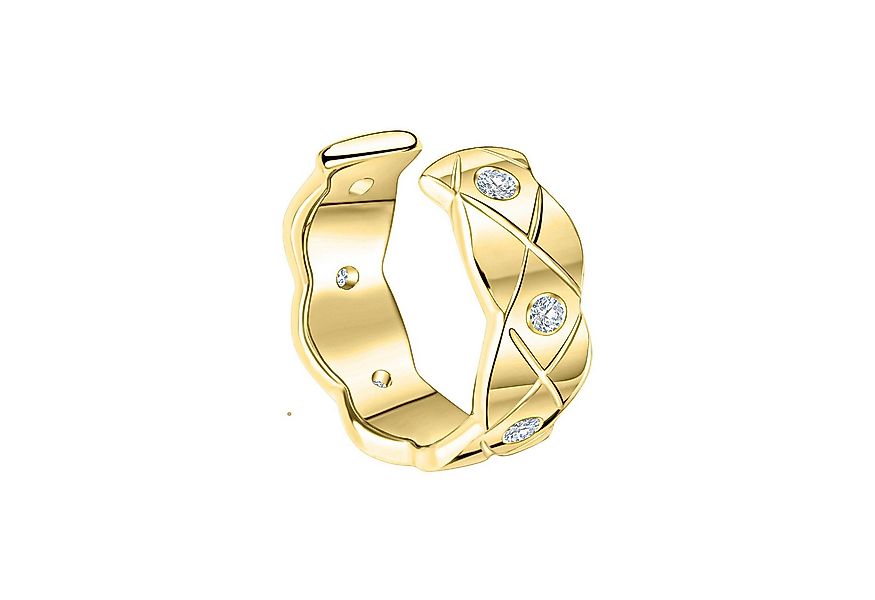 Vivance Paar Ohrclips 925-Sterling Silber vergoldet Zirkonia günstig online kaufen