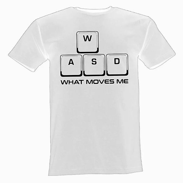 Lustige & Witzige T-Shirts T-Shirt T-Shirt WASD Gamer Tastatur Fun-Shirt Lo günstig online kaufen