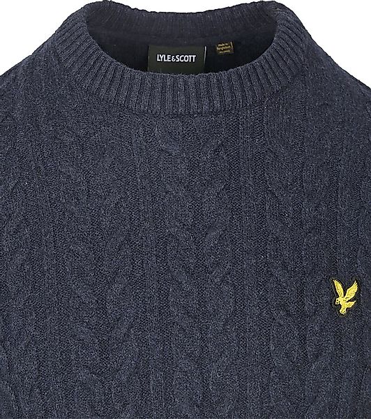 Lyle & Scott Cable Pullover Navy - Größe L günstig online kaufen