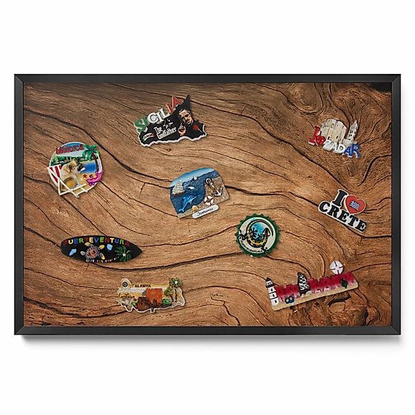 Tulup Magnettafel Magnettafel Dekorativ Bedruckt Struktur Aus Rissigem Holz günstig online kaufen