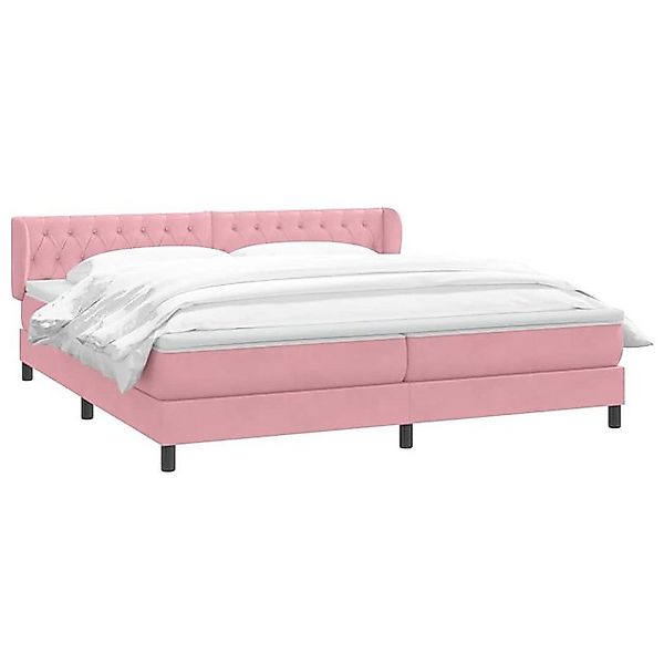 vidaXL Bett Boxspringbett mit Matratzen Rosa 200x210 cm Samt günstig online kaufen