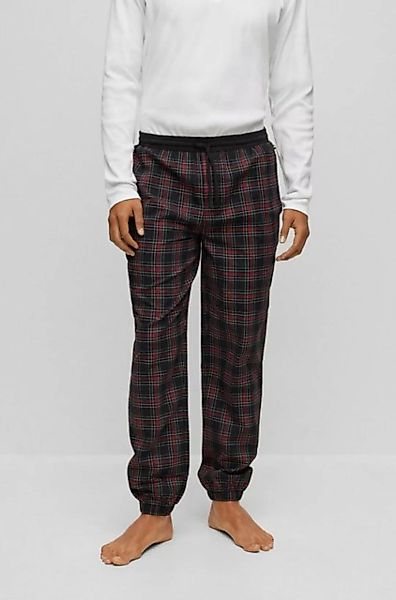 BOSS Pyjamahose Cosy Pants Cuff mit allover Karodessin günstig online kaufen