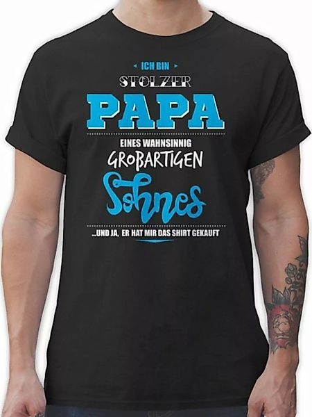 Shirtracer T-Shirt Ich bin stolzer Papa eines wahnsinnig großartigen Sohnes günstig online kaufen