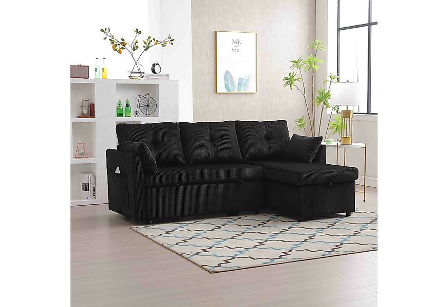 OKWISH Sofa Ecksofa L-förmiges modulares Sofa, mit umkehrbarer Chaiselongue günstig online kaufen