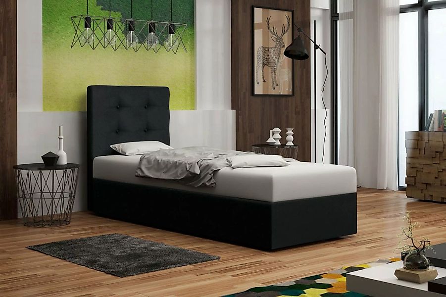 Stylefy Polsterbett Indy (Schlafzimmerbett, Bett), 80/90 x 200 cm, Bettkast günstig online kaufen