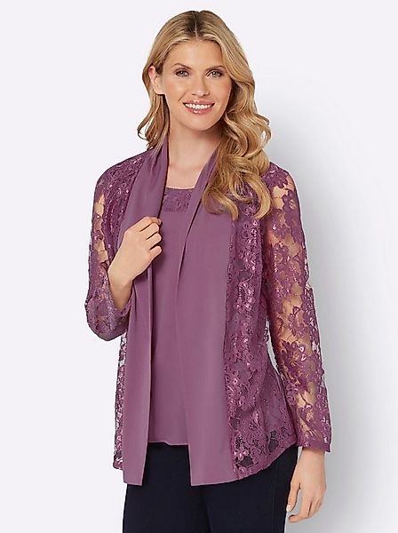 Sieh an! Klassische Bluse 2-in-1-Bluse Langarm günstig online kaufen