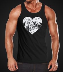 Neverless Tanktop Herren Tank-Top Wandern Berge günstig online kaufen