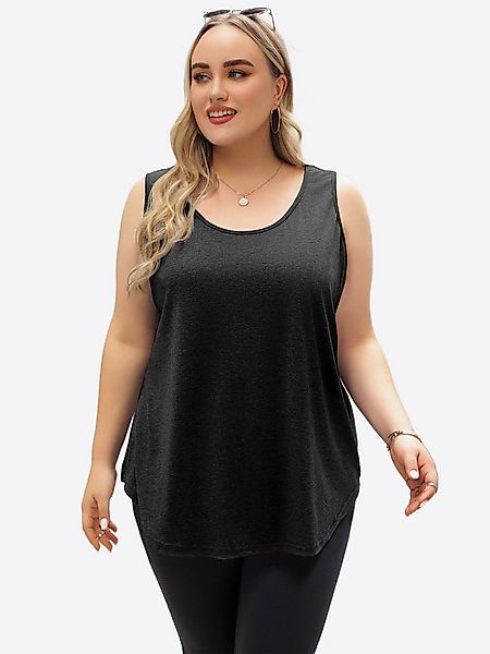 Imily Bela Tanktop Damen Oversized ärmellos Rundhals Locker (Packung, 1-tlg günstig online kaufen