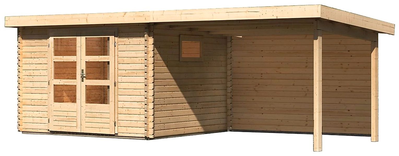 Karibu Gartenhaus "Trittau 3", mit Anbaudach und Rückwand günstig online kaufen