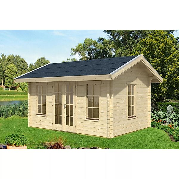 Skan Holz-Gartenhaus Lugano 1 mit Dachlattung B x T 420 cm x 300 cm günstig online kaufen
