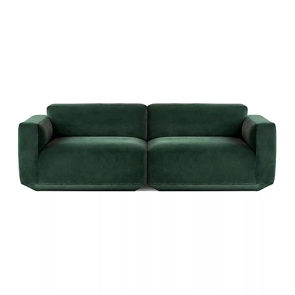 &Tradition - Develius 2-Sitzer Sofa 220x70x89cm - dunkelgrün/Stoff Velvet 1 günstig online kaufen
