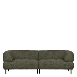 Dreier Sofa modern in Dunkelgrün meliert 245 cm breit - 90 cm tief günstig online kaufen