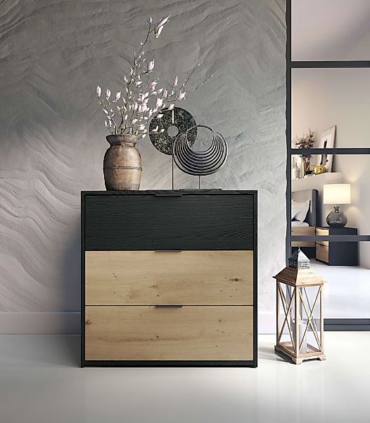 Home affaire Kommode "PERY Sideboard mit 3 Schubladen, Maße B/T/H: 80/40/79 günstig online kaufen
