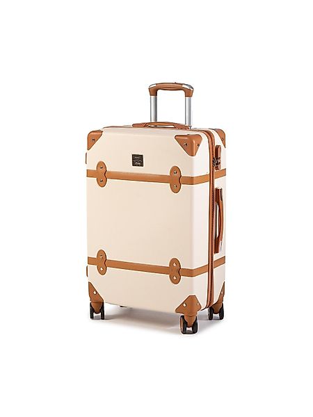 Semiline Hartschalen-Trolley Mittelgroßer Koffer T5506-3 Beige günstig online kaufen