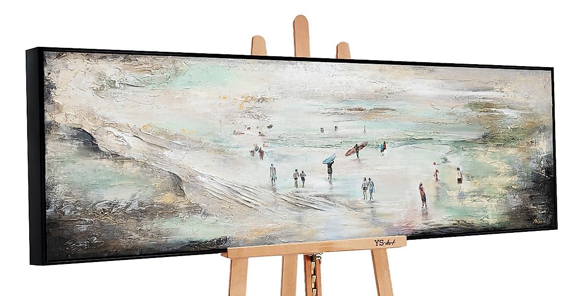 YS-Art Gemälde Wellenreiten, Leinwand Bild Handgemalt günstig online kaufen
